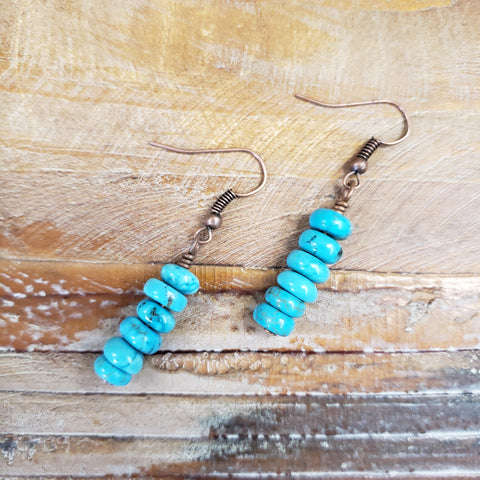 The Stacked Turquoise Earrings