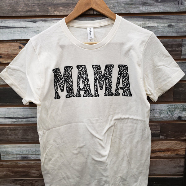 The Cream Leopard Mama Tee