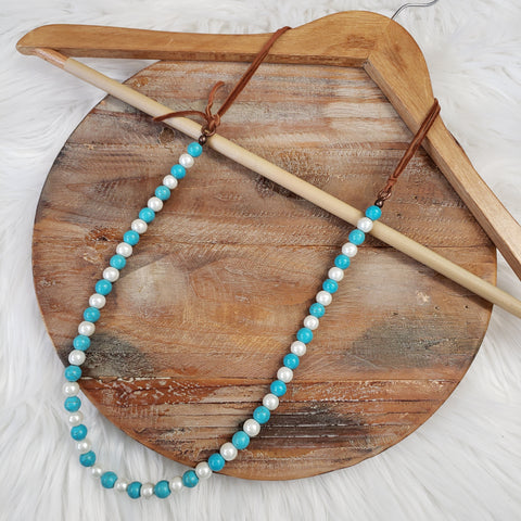 The Heard It Pearl and Turquoise Necklace