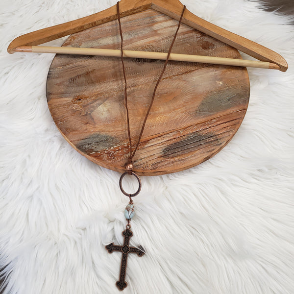 The See It Copper Cross Necklace