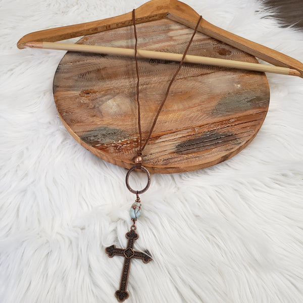 The See It Copper Cross Necklace