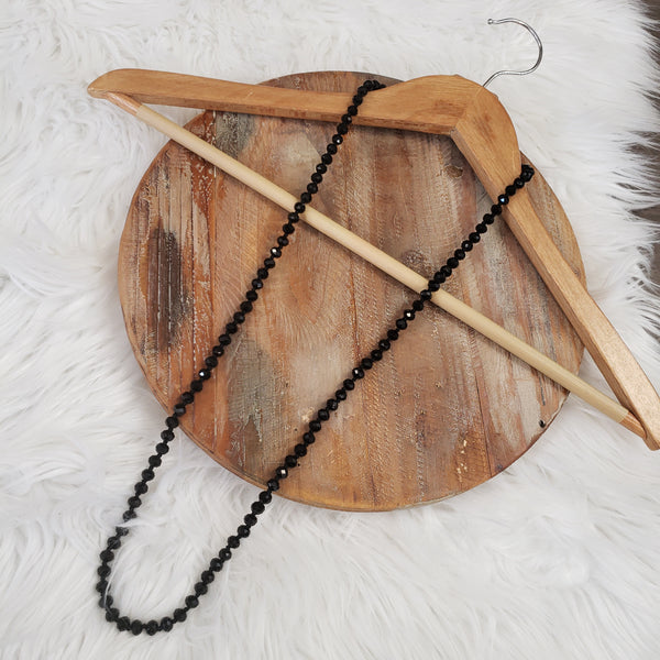 The I Knew That Black Crystal Necklace