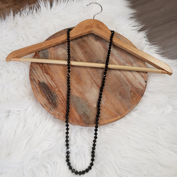 The I Knew That Black Crystal Necklace