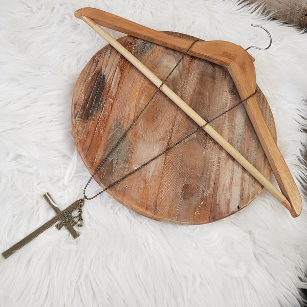 I Need This Brass Cross Necklace