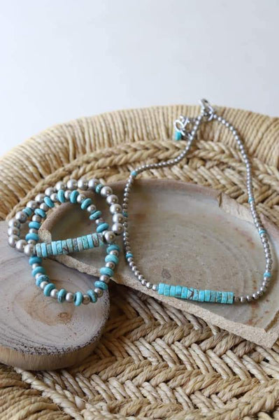 The Turquoise Pieces Stretch Braceletp