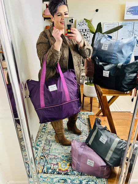 The Roomy Eggplant Duffle Bag