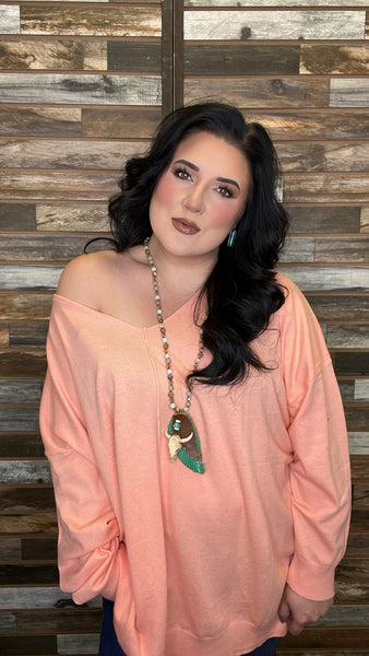 The Never Saw It Light Peach Top