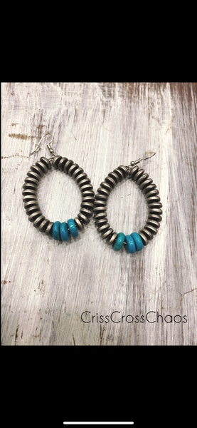 The This Way Silver and Turquoise Earrings