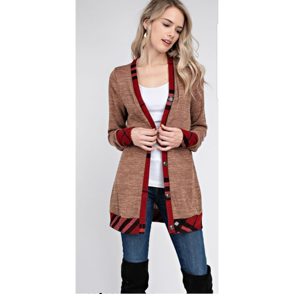 Hoping For Love Mocha Cardigan