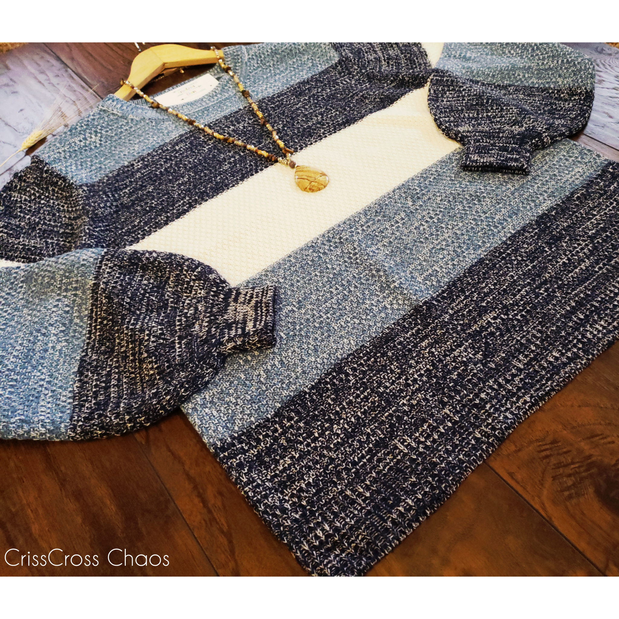 The Blue Color Block Sweater