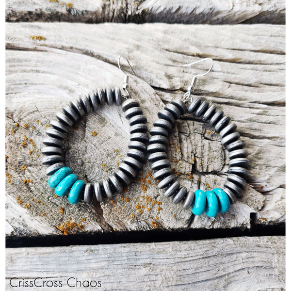 The This Way Silver and Turquoise Earrings