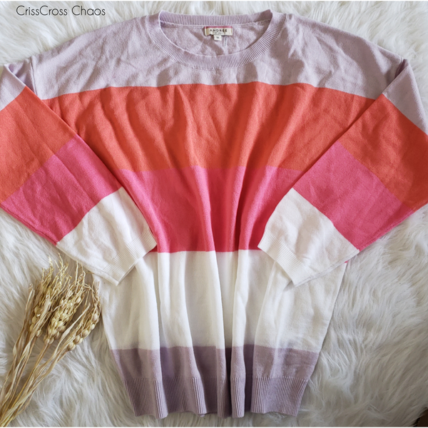 The Bright Pink Striped Sweater