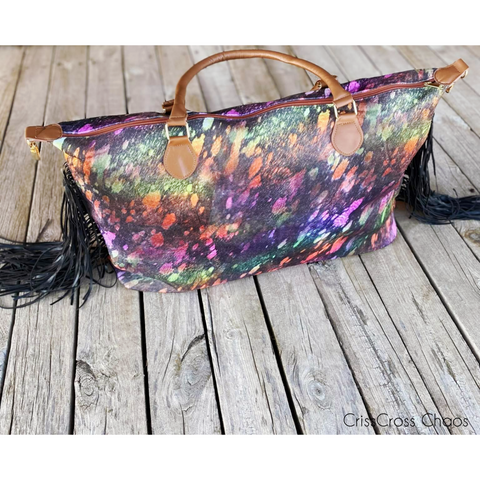 The Rainbow Days Fringe Weekender Bag